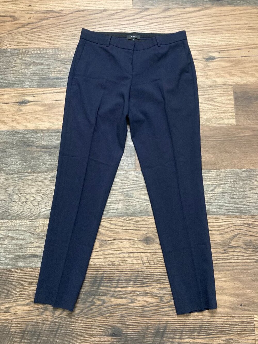 Theory Women’s Size 6 Navy Blue Slim Tapered Dress Pants Tailored Trousers